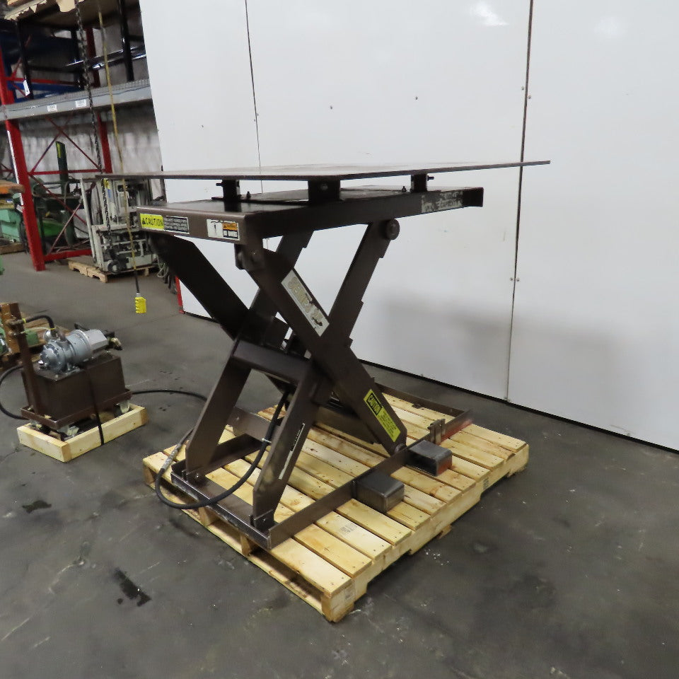 Autoquip 36S60 6000Lbs. 48" x 48" Air Powered Rotating Lift Table 10"-46" Lift