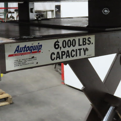 Autoquip 36S60 6000Lbs. 48" x 48" Air Powered Lift Table 11"-46" Lift Rotating