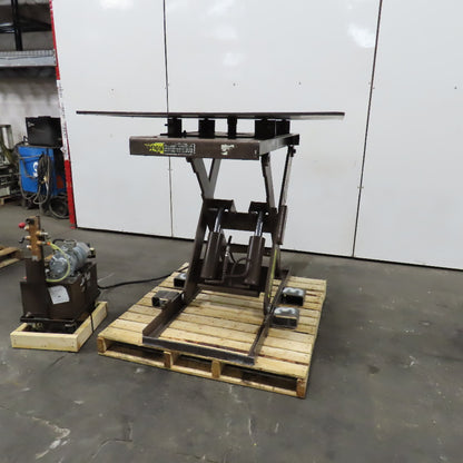 Autoquip 36S60 6000Lbs. 48" x 48" Air Powered Lift Table 11"-46" Lift Rotating