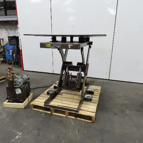 Autoquip 36S60 6000Lbs. 48" x 48" Air Powered Lift Table 11"-46" Lift Rotating