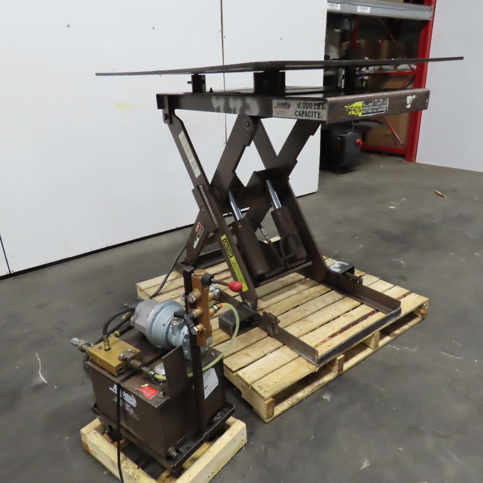 Autoquip 36S60 6000Lbs. 48" x 48" Air Powered Lift Table 11"-46" Lift Rotating