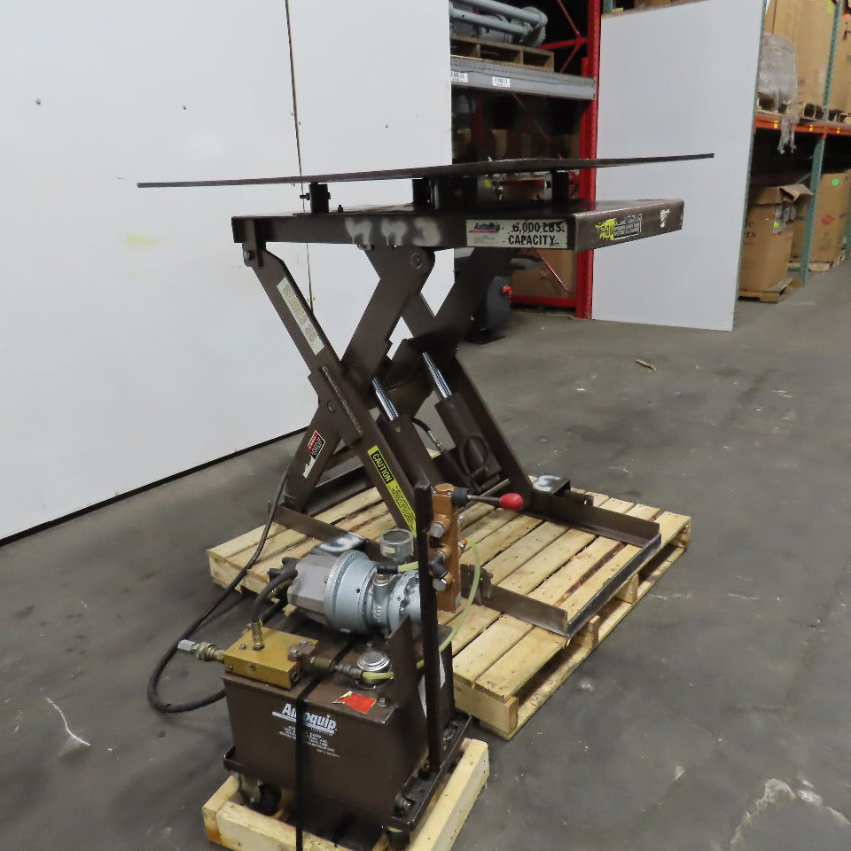 Autoquip 36S60 6000Lbs. 48" x 48" Air Powered Lift Table 11"-46" Lift Rotating