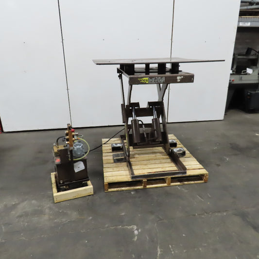 Autoquip 36S60 6000Lbs. 48" x 48" Air Powered Lift Table 11"-46" Lift Rotating