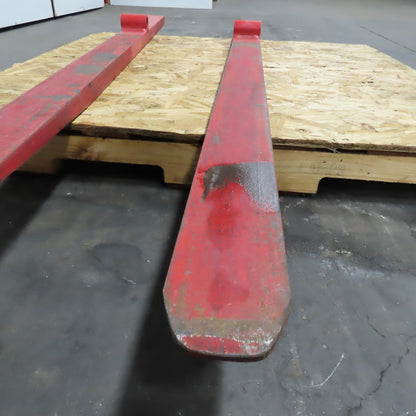 Hyster R30XMS2 4" x 52-1/2" To Bore Forklift Stacker Pin Forks Set 76" OAL