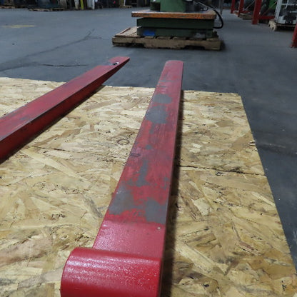 Hyster R30XMS2 4" x 52-1/2" To Bore Forklift Stacker Pin Forks Set 76" OAL