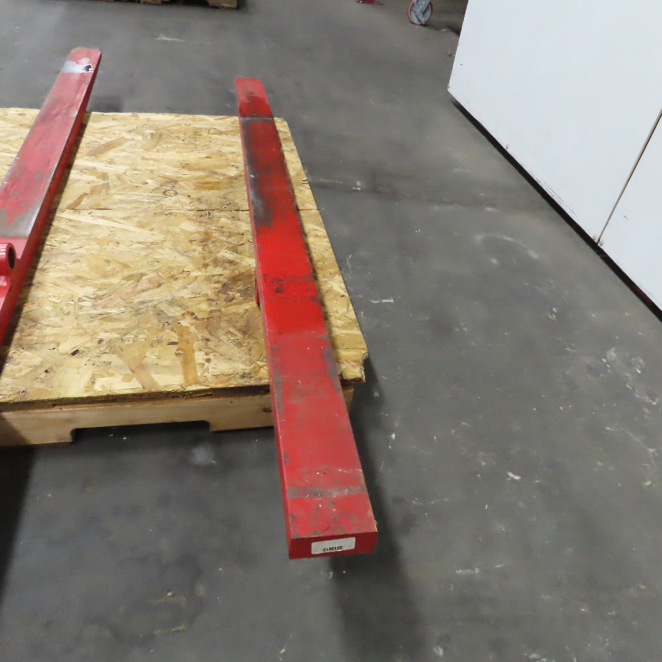 Hyster R30XMS2 4" x 52-1/2" To Bore Forklift Stacker Pin Forks Set 76" OAL