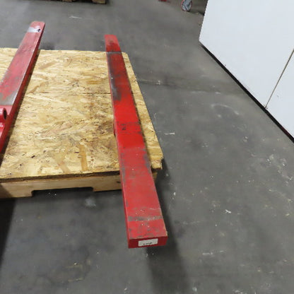 Hyster R30XMS2 4" x 52-1/2" To Bore Forklift Stacker Pin Forks Set 76" OAL