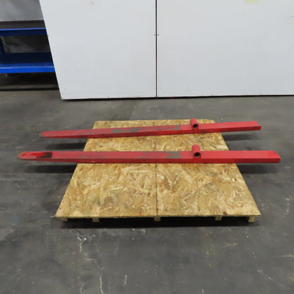 Hyster R30XMS2 4" x 52-1/2" To Bore Forklift Stacker Pin Forks Set 76" OAL
