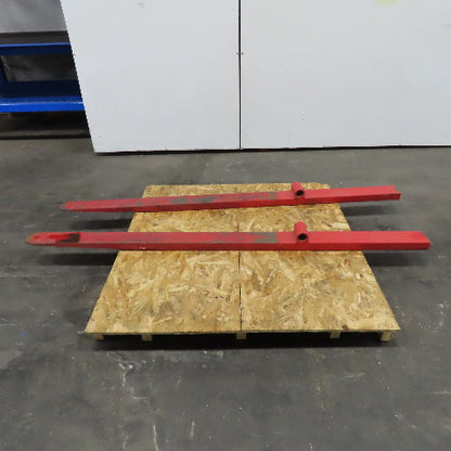 Hyster R30XMS2 4" x 52-1/2" To Bore Forklift Stacker Pin Forks Set 76" OAL