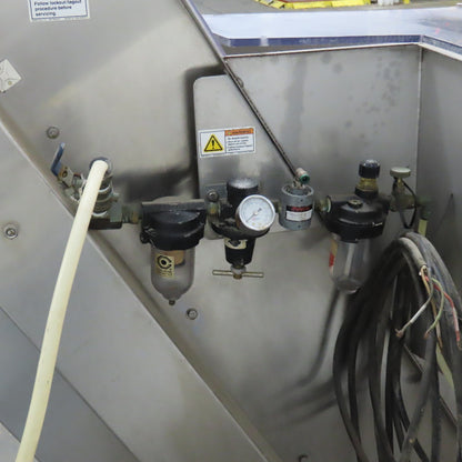 PMC BS-2100 12" x 9' Elevator Feed Discharge Stainless 60° Incline Conveyor 3Ph