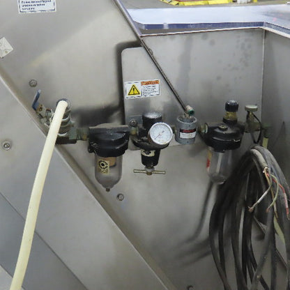 PMC BS-2100 12" x 9' Elevator Feed Discharge Stainless 60° Incline Conveyor 3Ph
