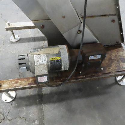 PMC BS-2100 12" x 9' Elevator Feed Discharge Stainless 60° Incline Conveyor 3Ph