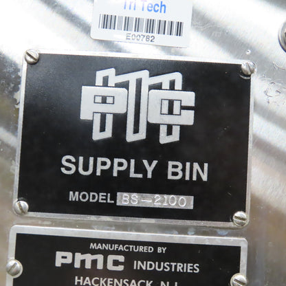 PMC BS-2100 12" x 9' Elevator Feed Discharge Stainless 60° Incline Conveyor 3Ph