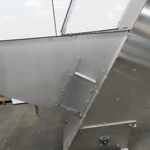 PMC BS-2100 12" x 9' Elevator Feed Discharge Stainless 60° Incline Conveyor 3Ph