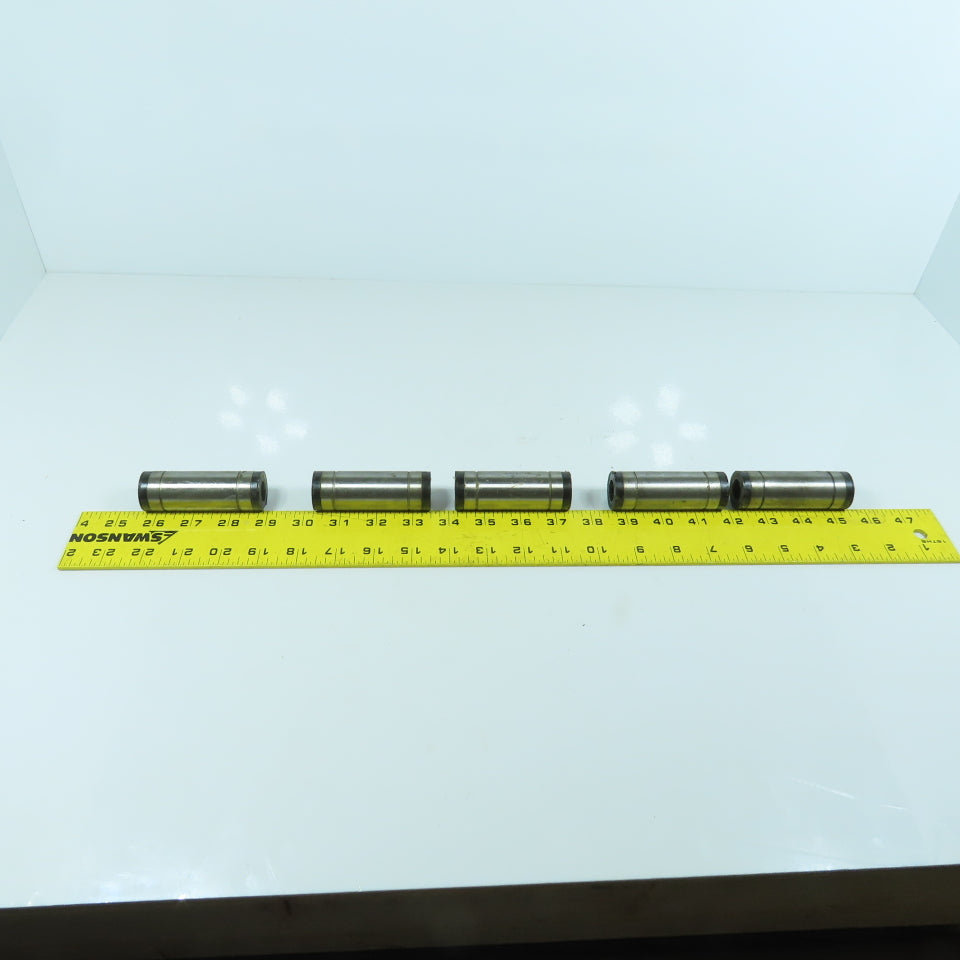 Misumi LMUW16 Linear Bushing 16mm Bore x 28mm OD x 80mm OAL Lot of 5