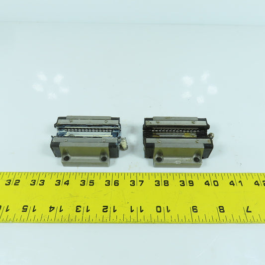 THK HSR 20B Linear Guide Rail Bearing Block 70mm x 63mm W x 24mm H Lot Of 2