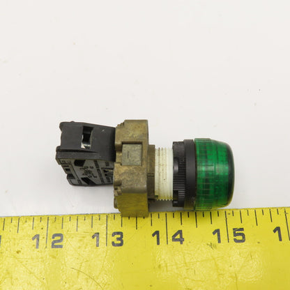 Allen Bradley 800E-2D0 Illuminated Panel Indicator Pilot Light 250V Max GREEN