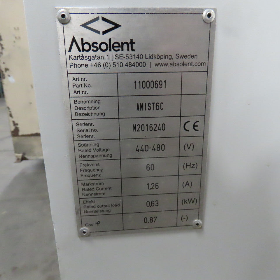 Absolent 11000691 AMIST6C 440/480V 60Hz Smoke Oil Mist Filtration Unit