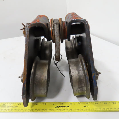 Harrington Model D 1 Ton Capacity Manual Push Pull Beam Trolley 4-6" Flange