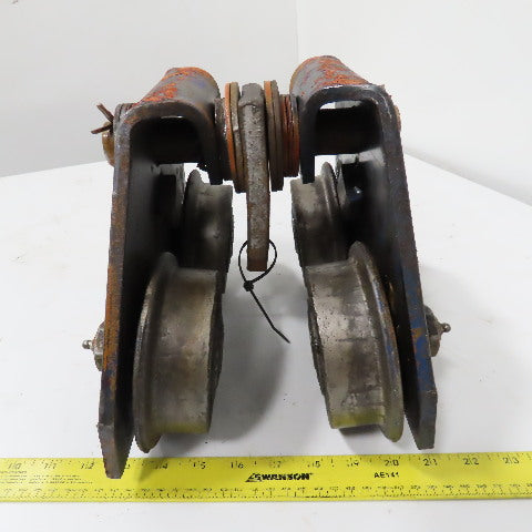 Harrington Model D 1 Ton Capacity Manual Push Pull Beam Trolley 4-6" Flange