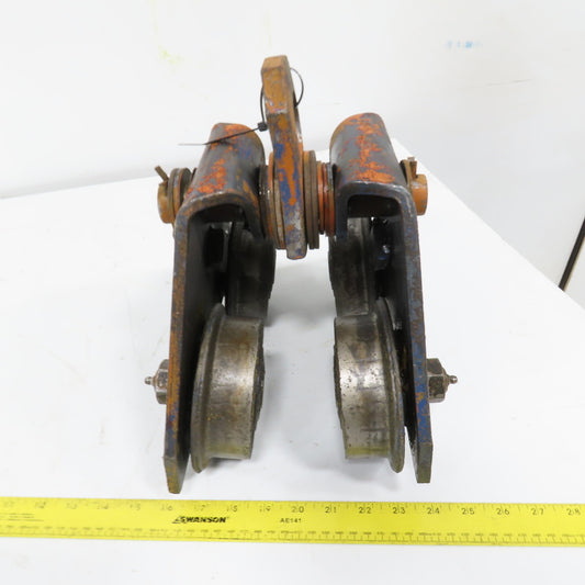 Harrington Model D 1 Ton Capacity Manual Push Pull Beam Trolley 4-6" Flange
