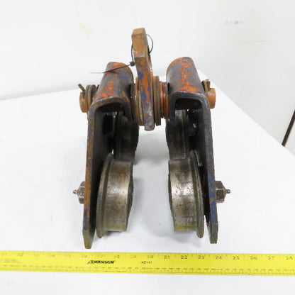 Harrington Model D 1 Ton Capacity Manual Push Pull Beam Trolley 4-6" Flange