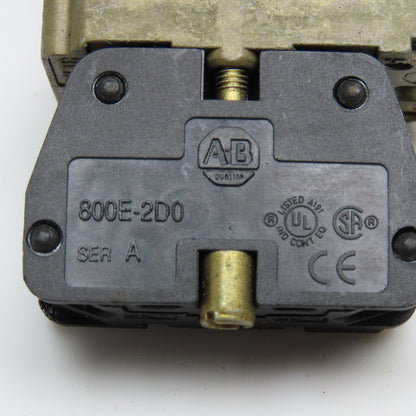 Allen Bradley 800E-2D0 Illuminated Panel Indicator Pilot Light 250V Max AMBER