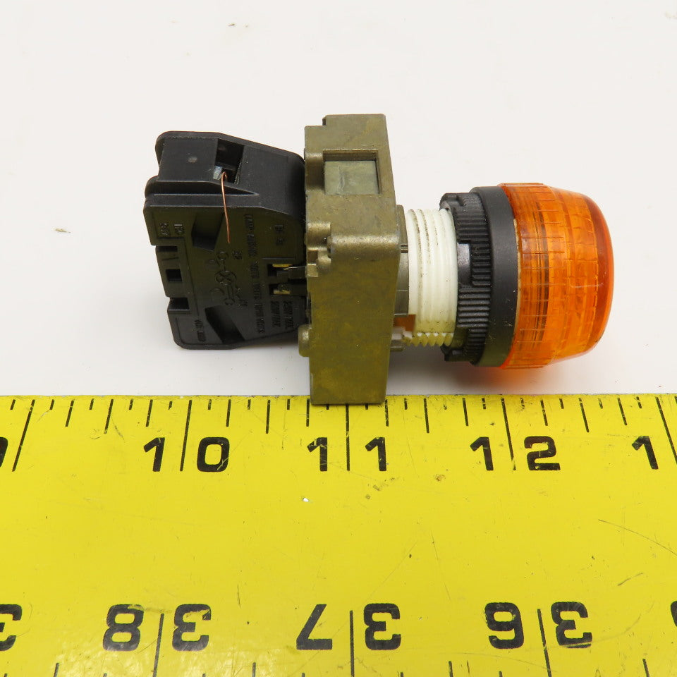 Allen Bradley 800E-2D0 Illuminated Panel Indicator Pilot Light 250V Max AMBER