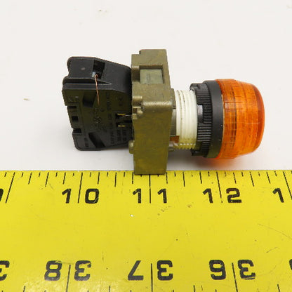 Allen Bradley 800E-2D0 Illuminated Panel Indicator Pilot Light 250V Max AMBER