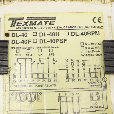 Texmate DL-40 Digital Panel Meter 85-265V Lot Of 2