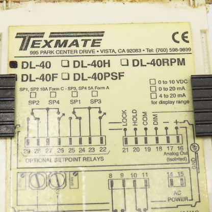 Texmate DL-40 Digital Panel Meter 85-265V Lot Of 2