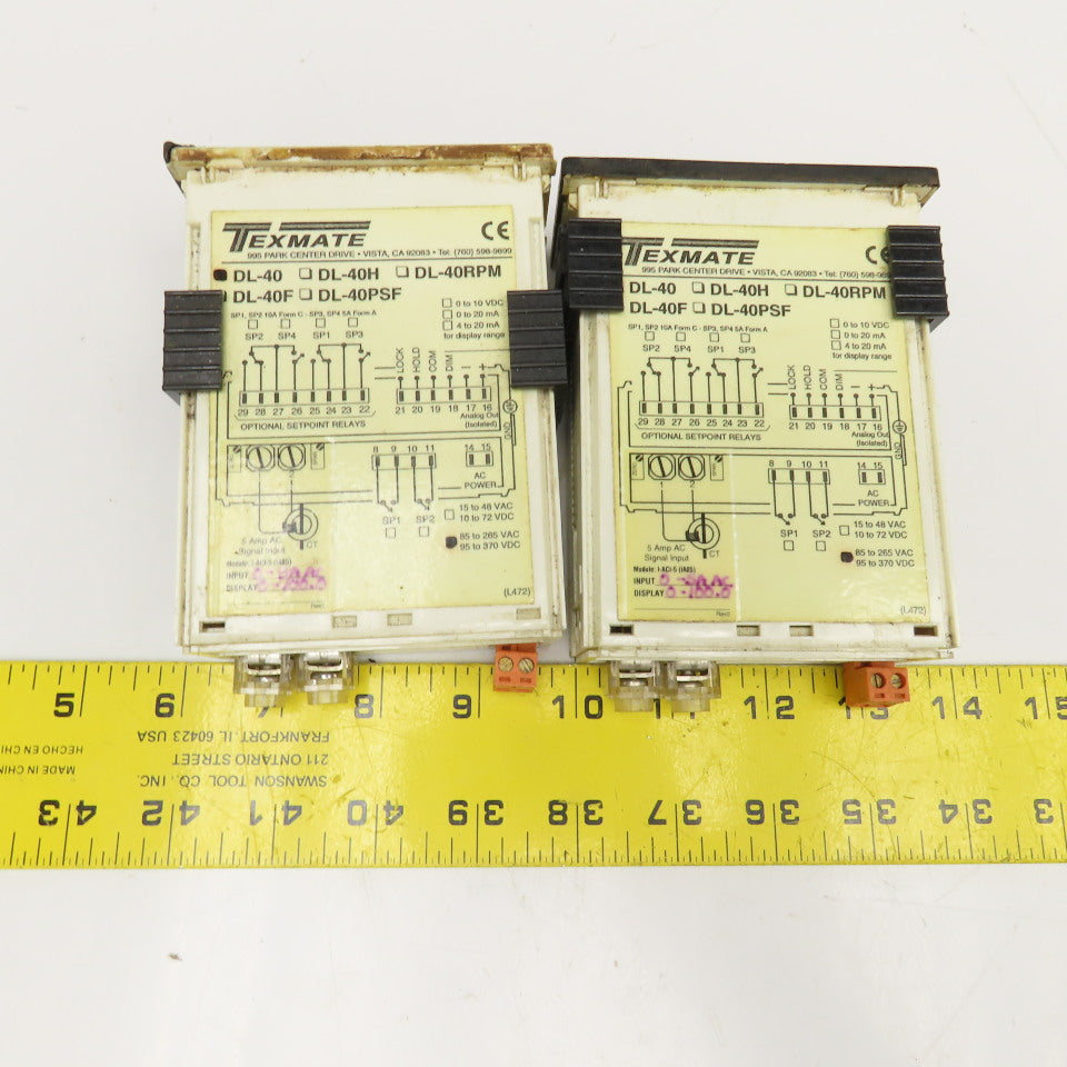 Texmate DL-40 Digital Panel Meter 85-265V Lot Of 2