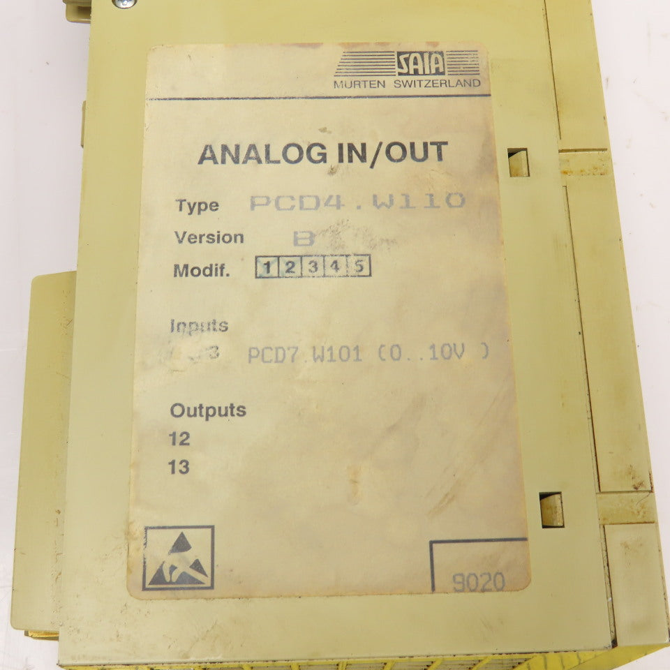 Saia PCD4.W110 Analog In/Out Module Ver. B
