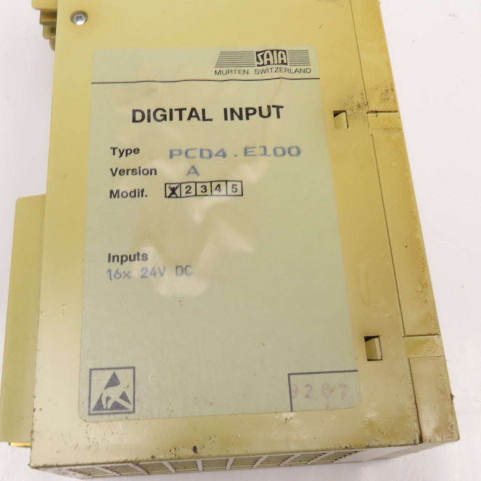 Saia PCD4.E100 Digital Input Module Ver. A