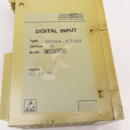 Saia PCD4.E100 Digital Input Module Ver. A