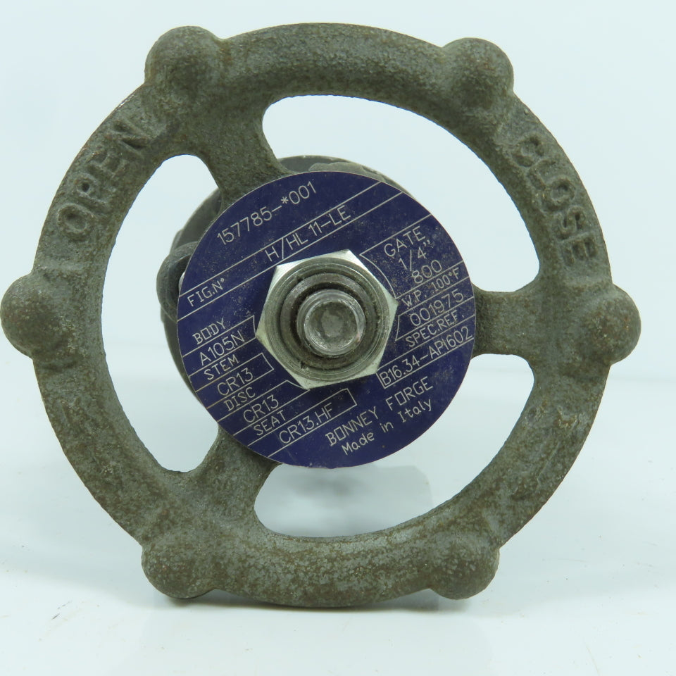 Bonney Forge 157785-*001 1/4" Gate Valve 100°F CR13