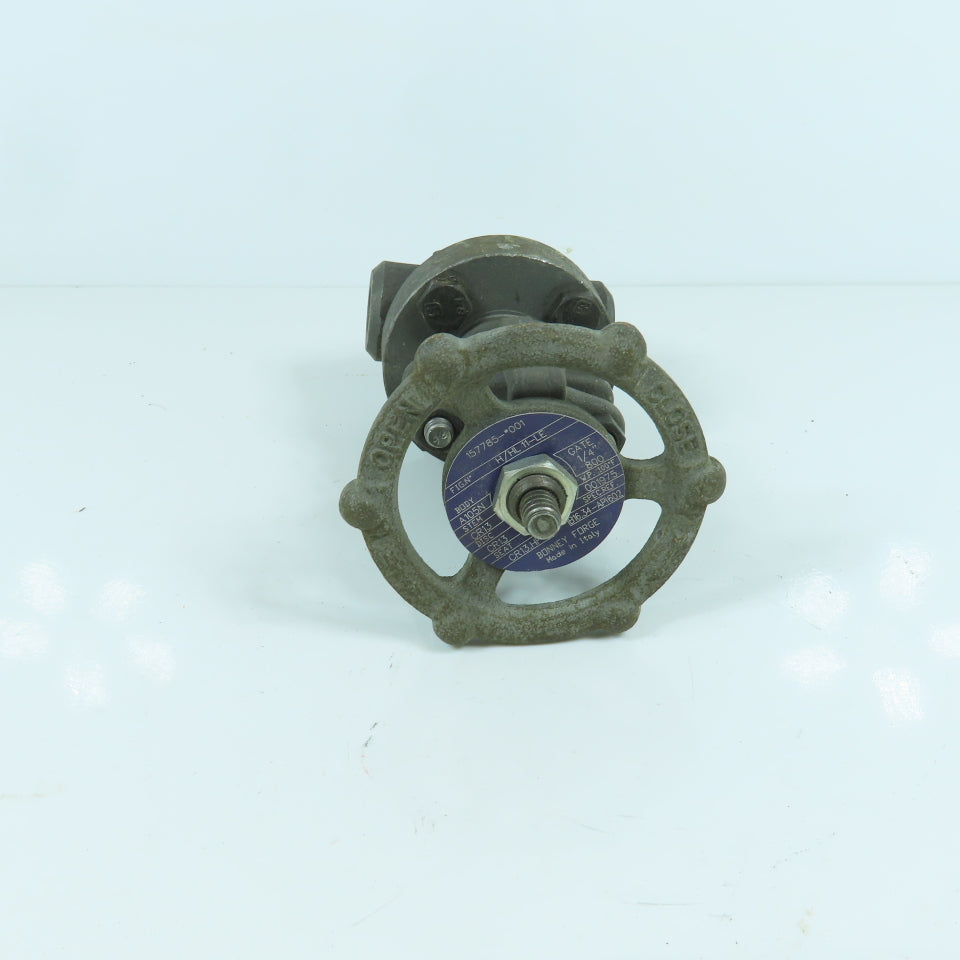 Bonney Forge 157785-*001 1/4" Gate Valve 100°F CR13