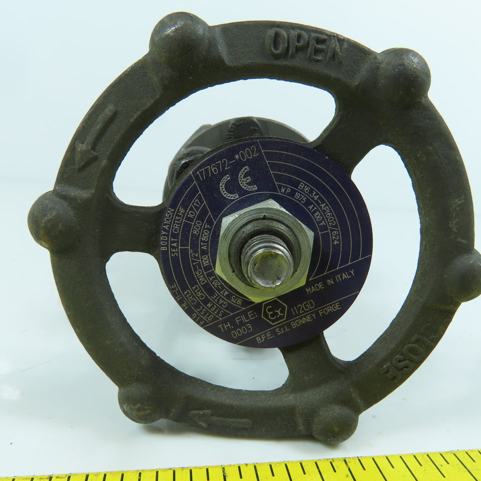 Bonney Forge 177672-*002 1/2" Gate Valve 100°F CR13