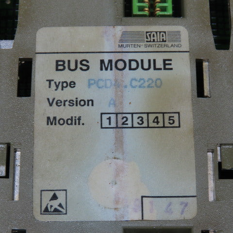 Saia PCD4.C220 Bus Module Ver A