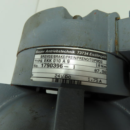 Bauer G12-20/DK84-200LW 25.5:1 Ratio .55kW 60Hz Motor Gearbox W/Brake 208-480V