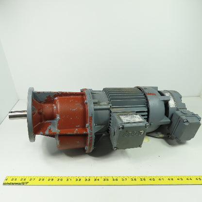 Bauer G12-20/DK84-200LW 25.5:1 Ratio .55kW 60Hz Motor Gearbox W/Brake 208-480V