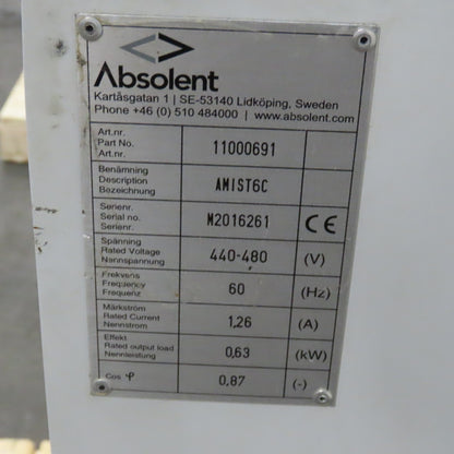 Absolent 11000691 AMIST6C 460V 60Hz Smoke Oil Mist Filtration Unit