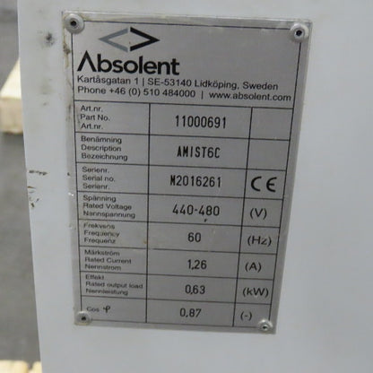 Absolent 11000691 AMIST6C 460V 60Hz Smoke Oil Mist Filtration Unit