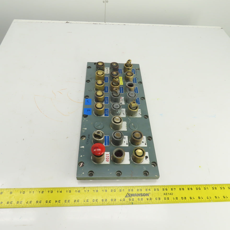 Explosion Proof Control Panel Screw-On Cover 21-1/4" x 9-3/8" W/21 Switches
