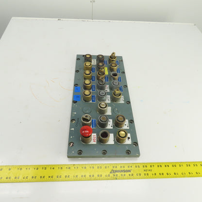 Explosion Proof Control Panel Screw-On Cover 21-1/4" x 9-3/8" W/21 Switches