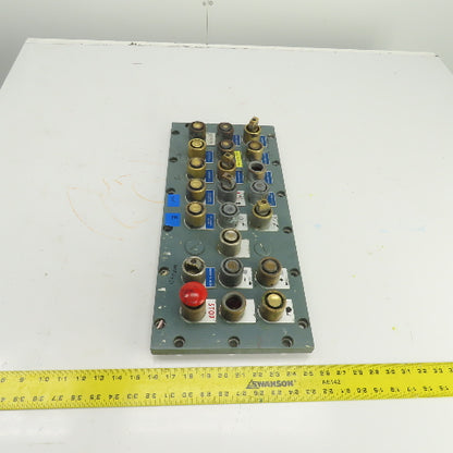 Explosion Proof Control Panel Screw-On Cover 21-1/4" x 9-3/8" W/21 Switches