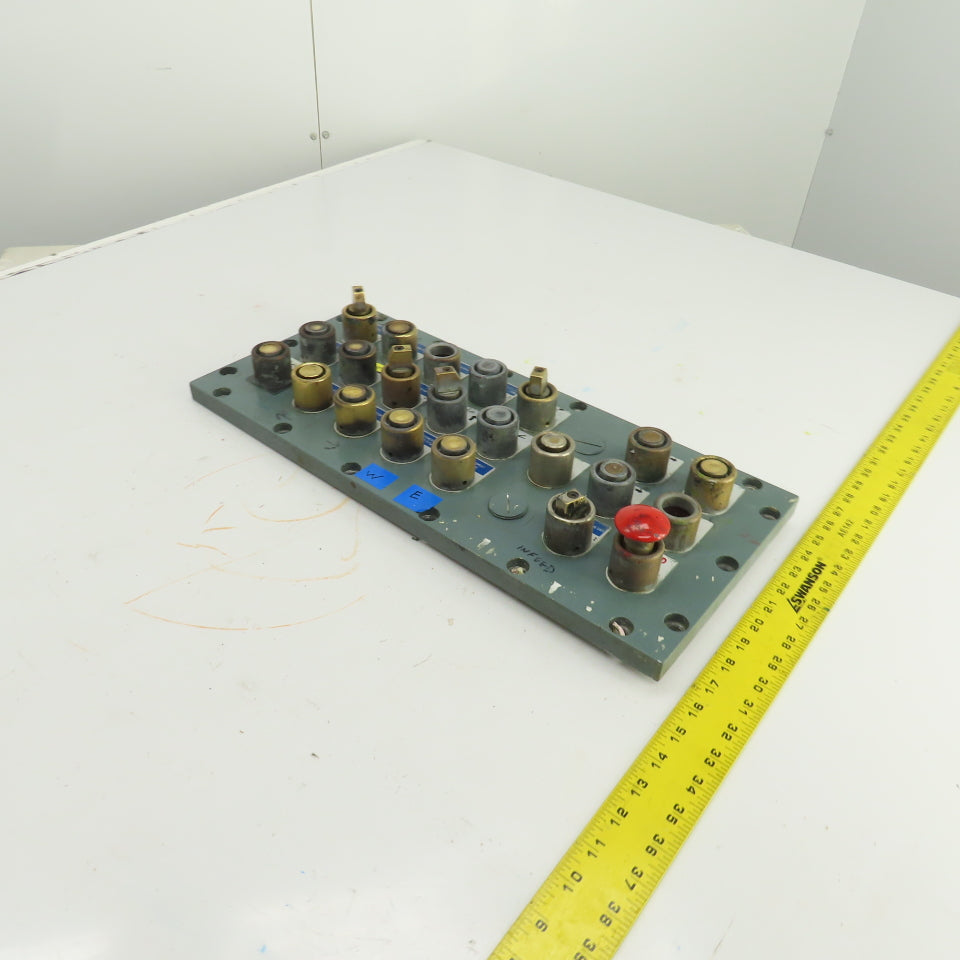 Explosion Proof Control Panel Screw-On Cover 21-1/4" x 9-3/8" W/21 Switches