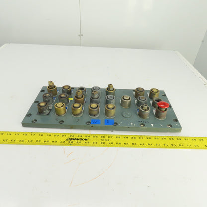 Explosion Proof Control Panel Screw-On Cover 21-1/4" x 9-3/8" W/21 Switches