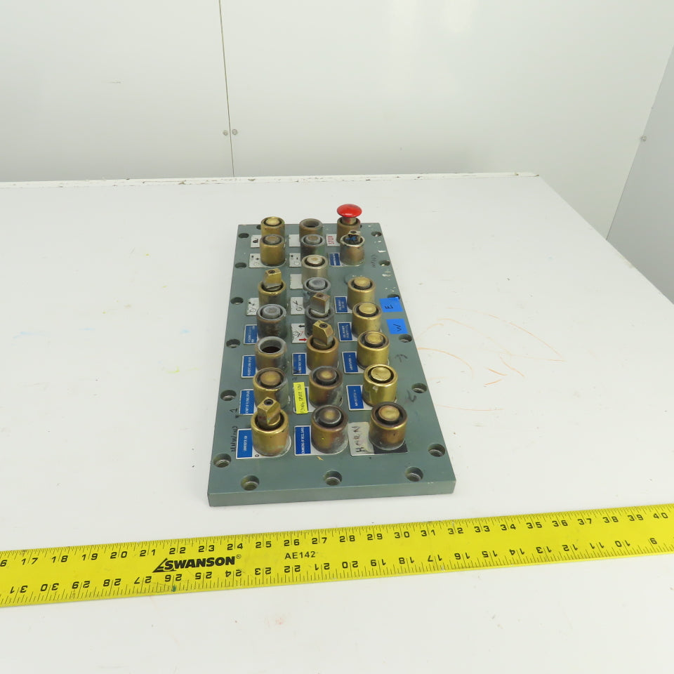 Explosion Proof Control Panel Screw-On Cover 21-1/4" x 9-3/8" W/21 Switches