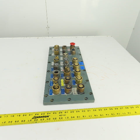 Explosion Proof Control Panel Screw-On Cover 21-1/4" x 9-3/8" W/21 Switches